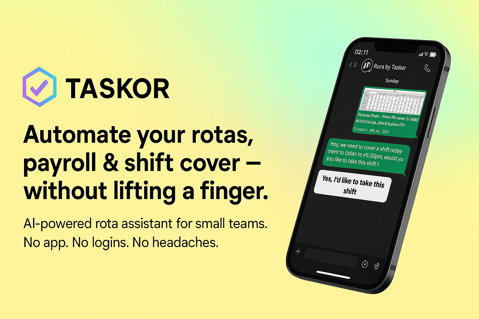 TaskorHQ - Automate your rotas, payroll & shift cover without lifting a finger